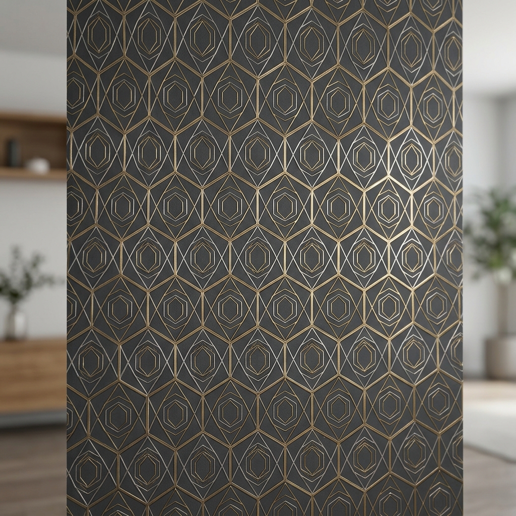 3D geometric wireframe wallpaper